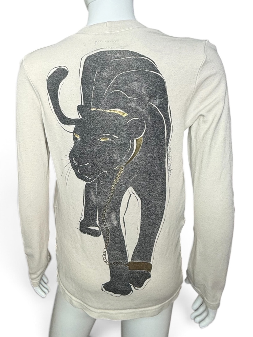 Rare Lauren Moshi Beverly Hills Size S Black Panther Cardigan